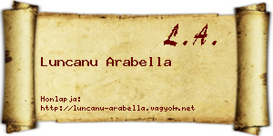 Luncanu Arabella névjegykártya